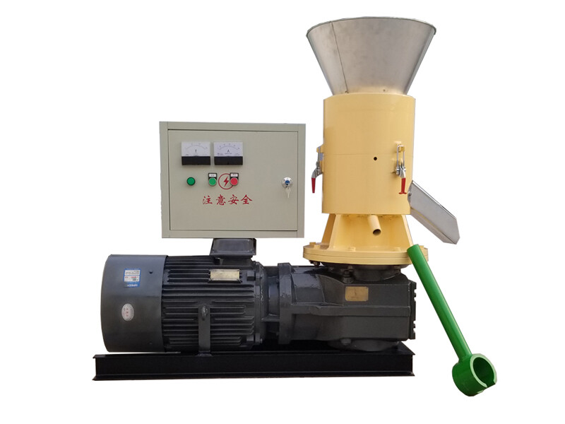 15KW SKJ250 Flat Die Wood Pellet Mchine