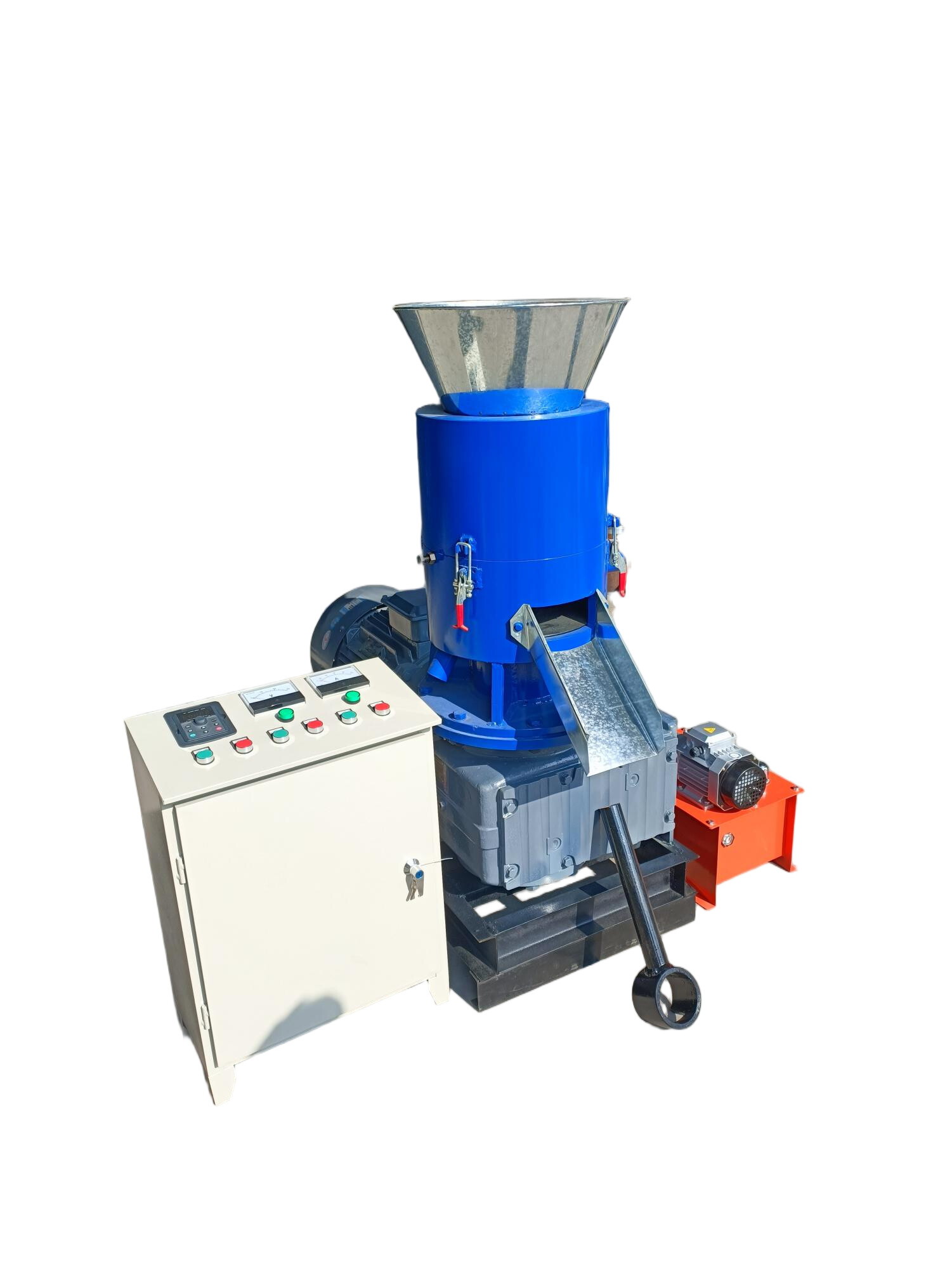 30KW SKJ350 Flat Die Wood Pellet Mchine