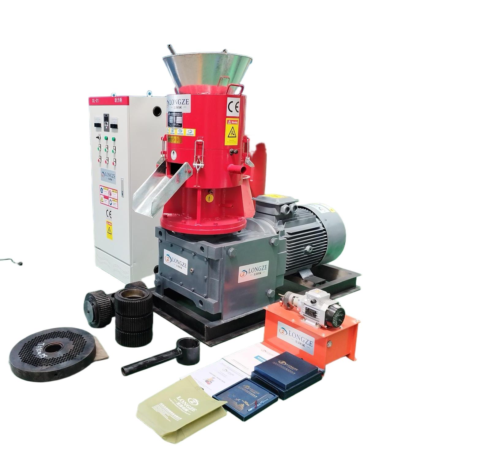 45KW SKJ450 Flat Die Wood Pellet Mchine