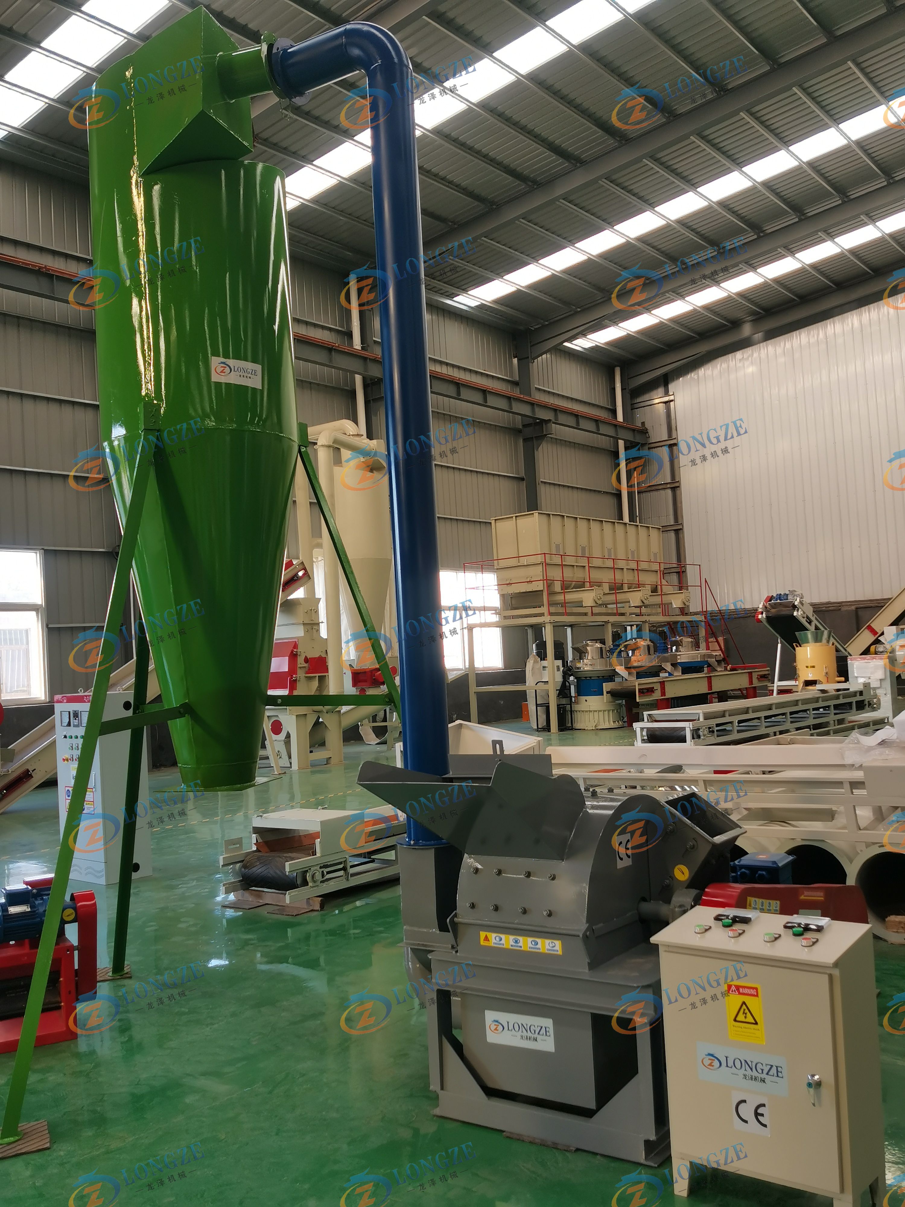 SHANDONG LONGZE Biomass Sawdust & Pellet Production Line Export 