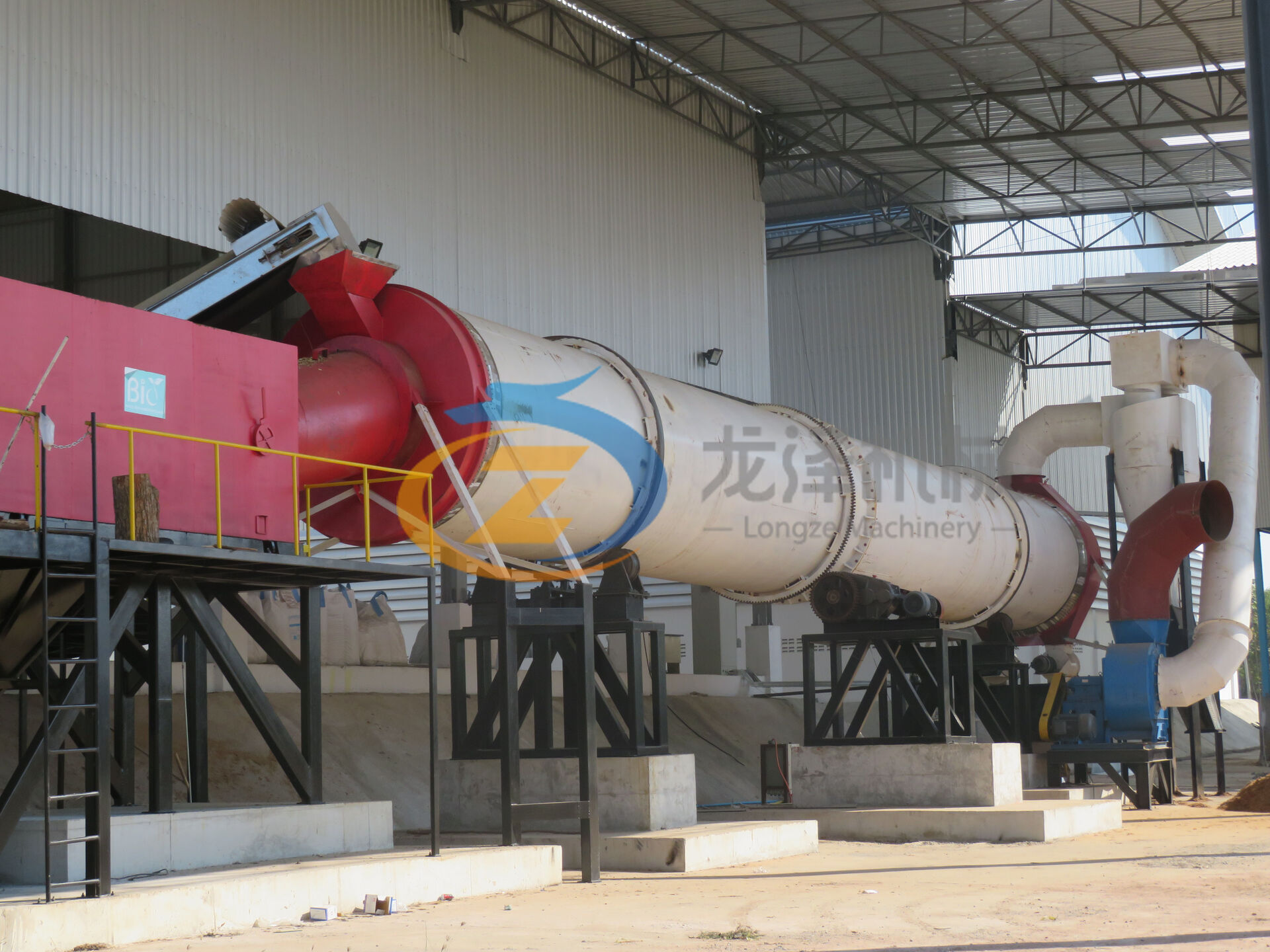 1.6x18m drum rotary dryer