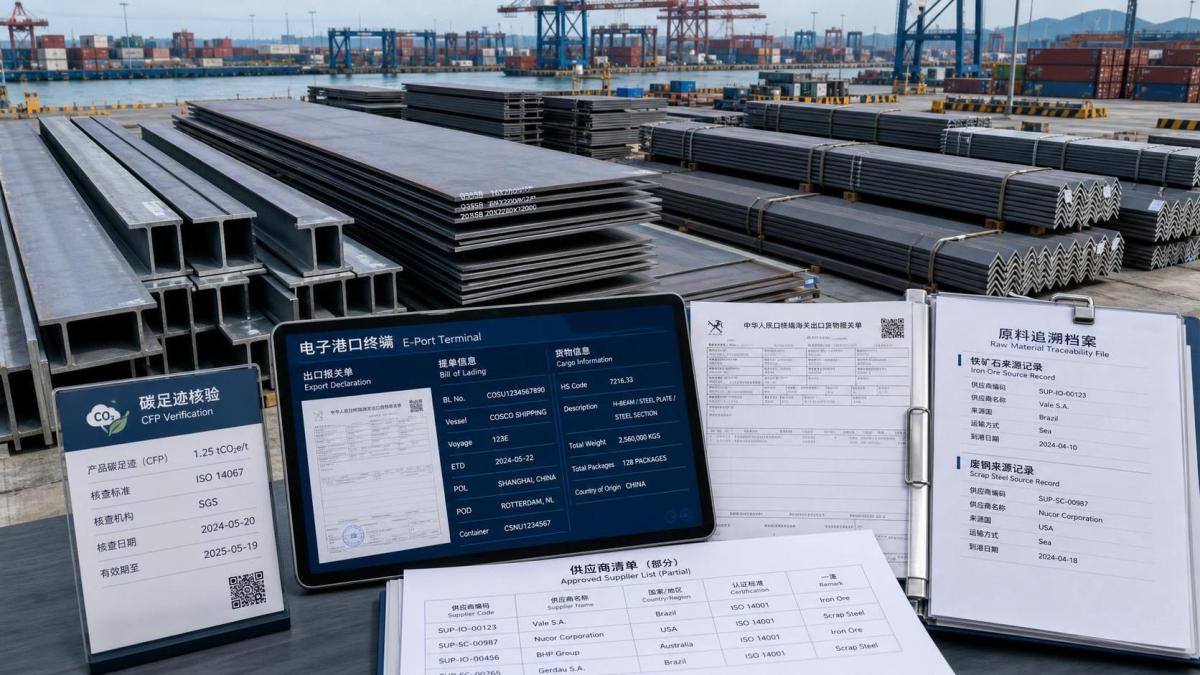 China Customs Updates Steel Export Filings With Carbon Footprint and Material Traceability Rules