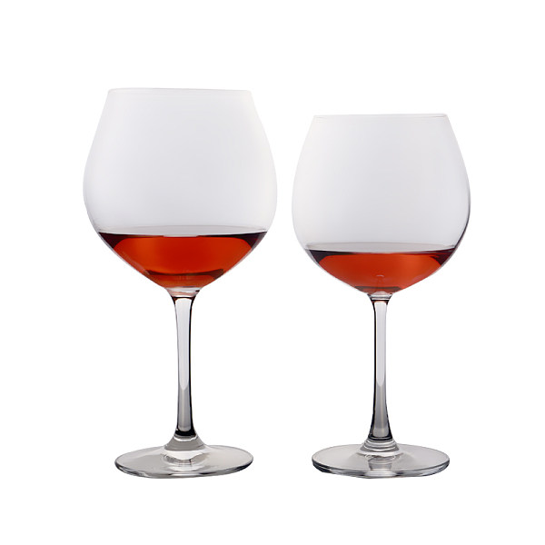 4 Large Burgundy Cups
