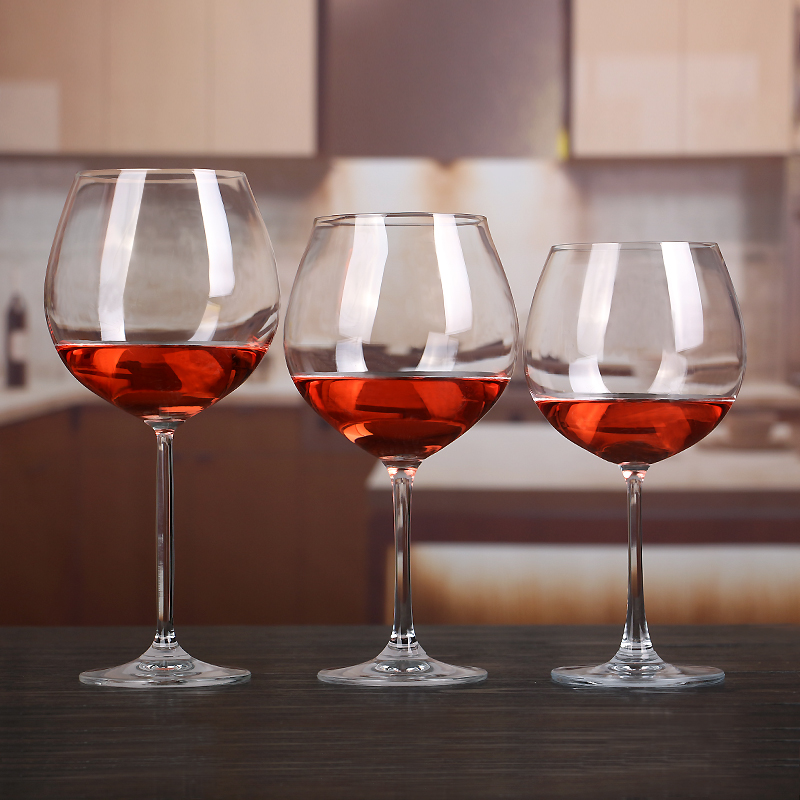 4 Large Burgundy Cups