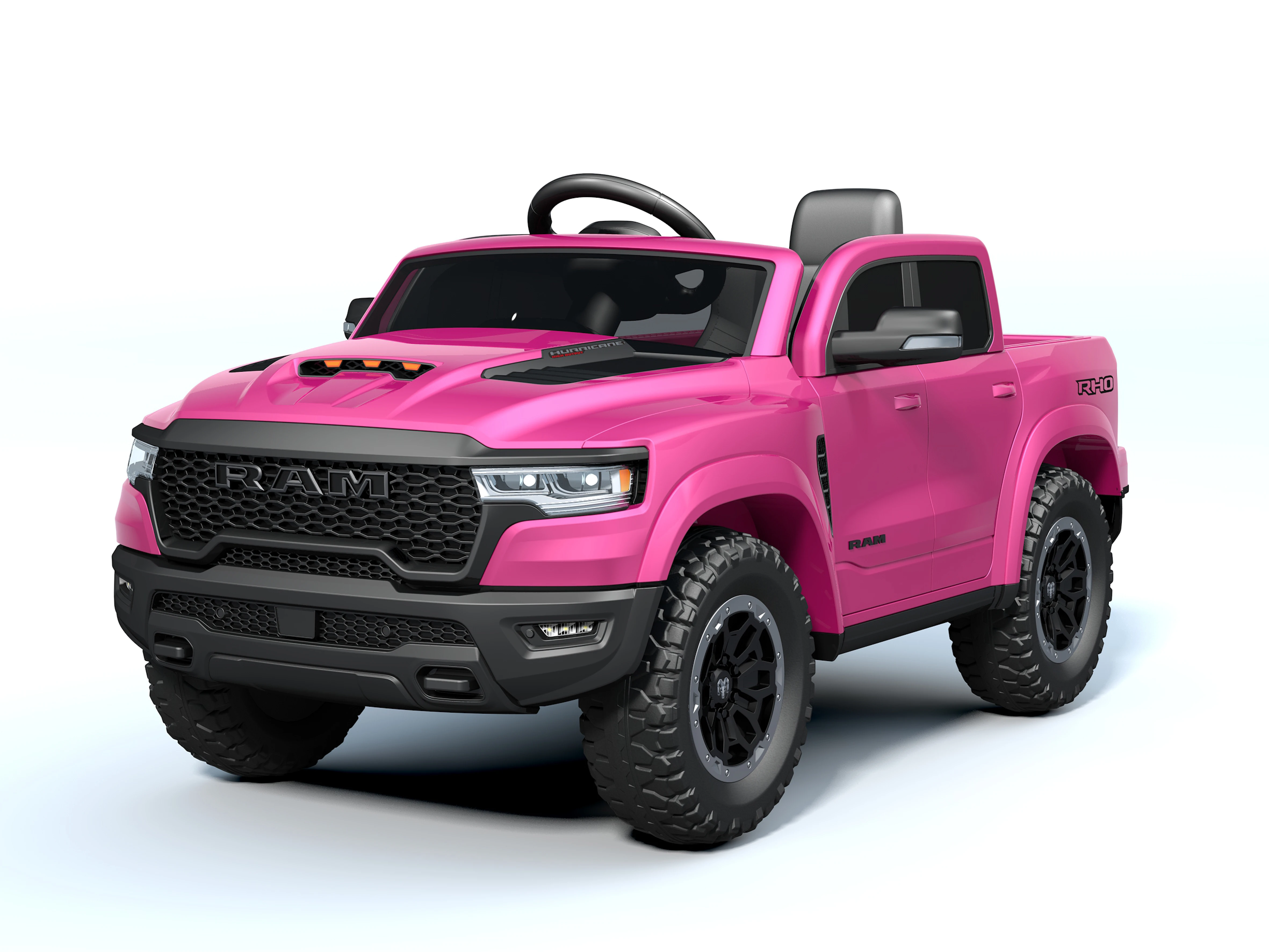 Licensed Ram 1500 Ride On Truck, ASTM Electric Car for Kids & Toddlers, 12V ride on car with RC 5