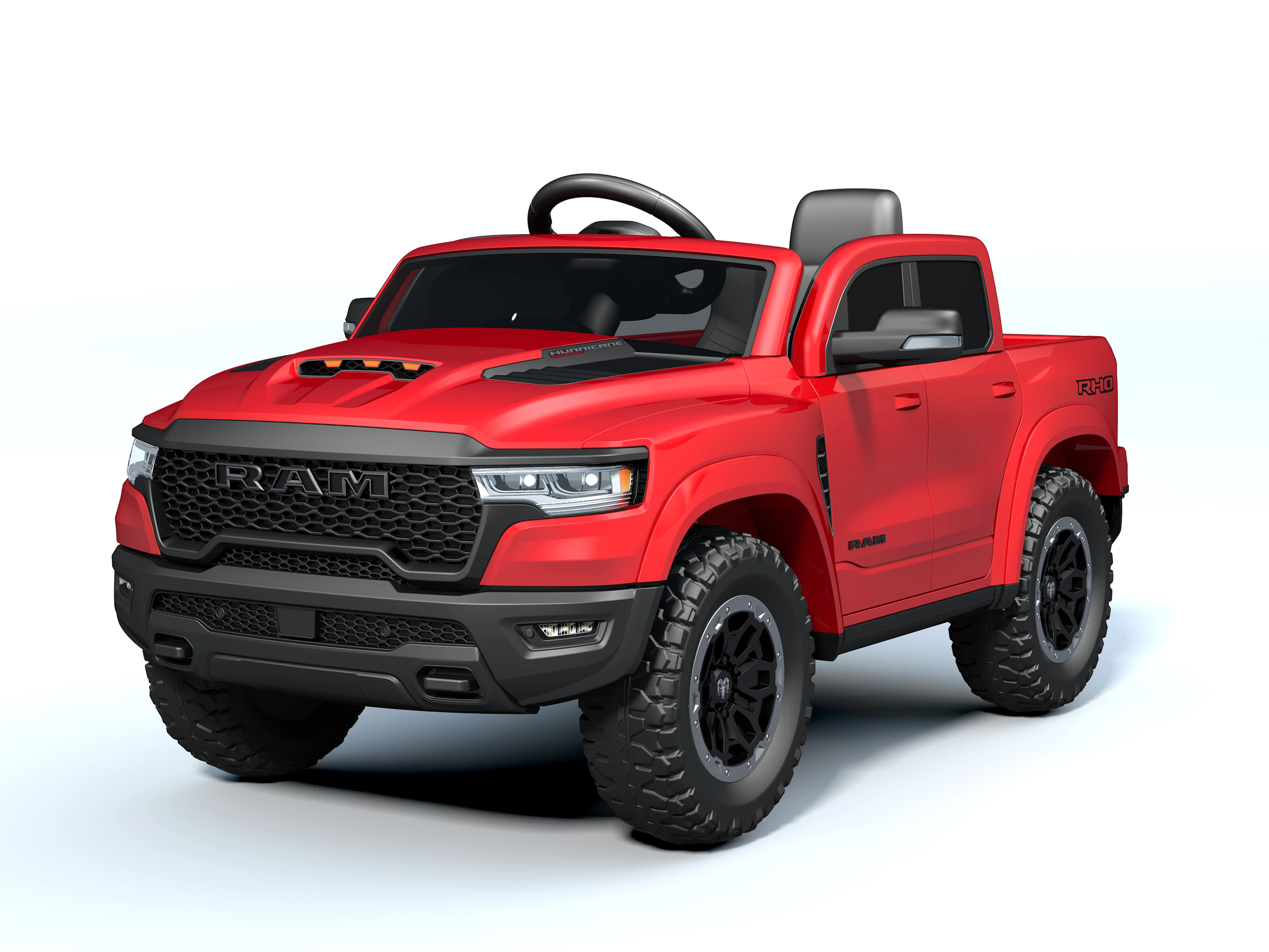 Licensed Ram 1500 Ride On Truck, ASTM Electric Car for Kids & Toddlers, 12V ride on car with RC 4