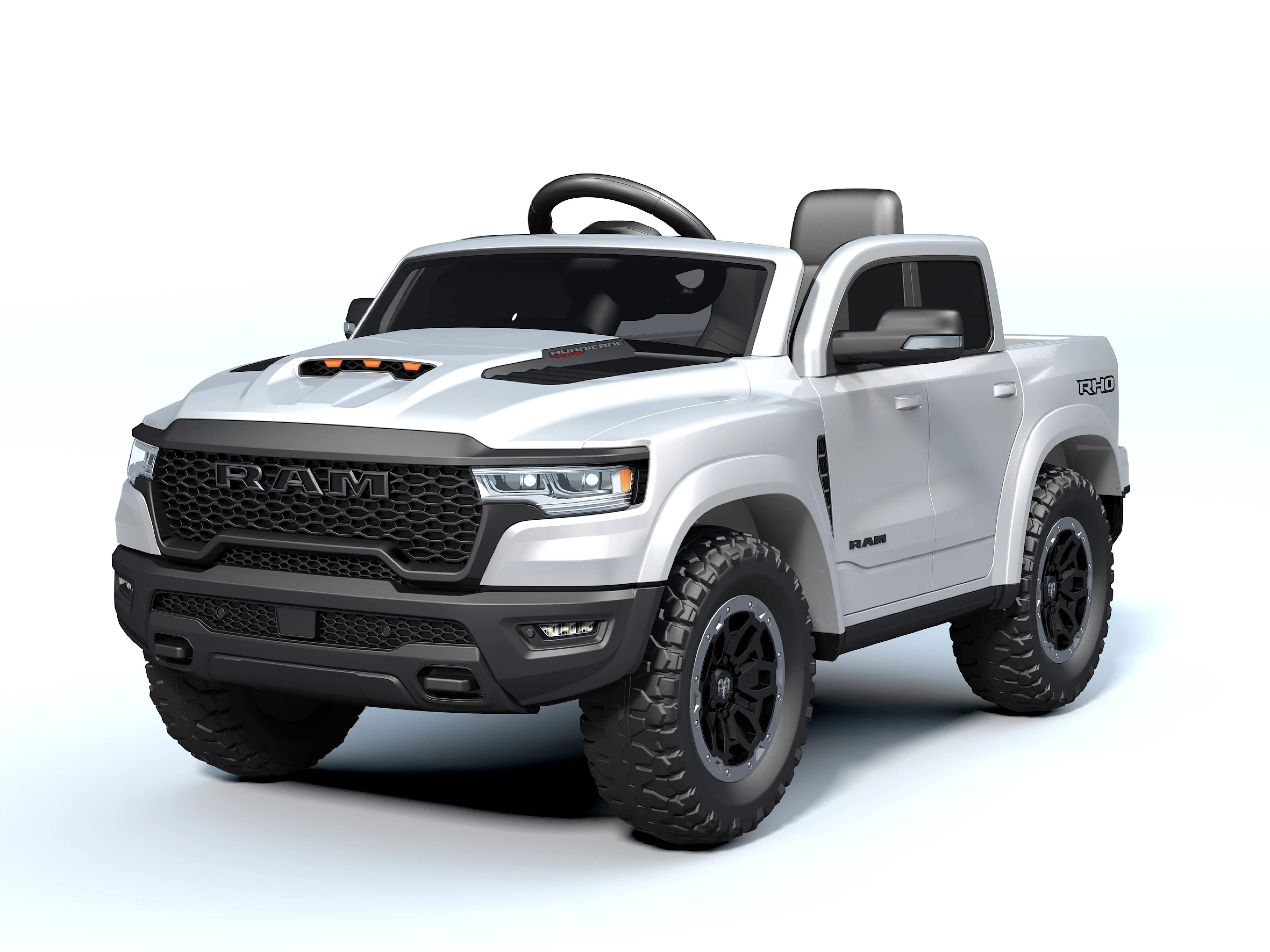 Licensed Ram 1500 Ride On Truck, ASTM Electric Car for Kids & Toddlers, 12V ride on car with RC 3