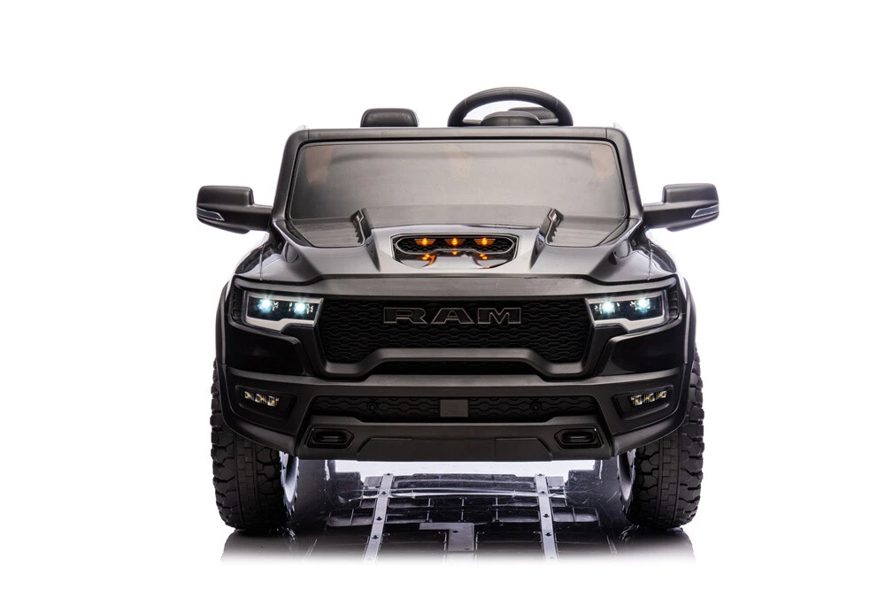 RAM 24V Licensed 4X4 Kids Ride On Truck Car w/Parent Remote Control,MP3 board,openable Trunk,Spring Suspension,LED Lights,Pickup for kids gift 4
