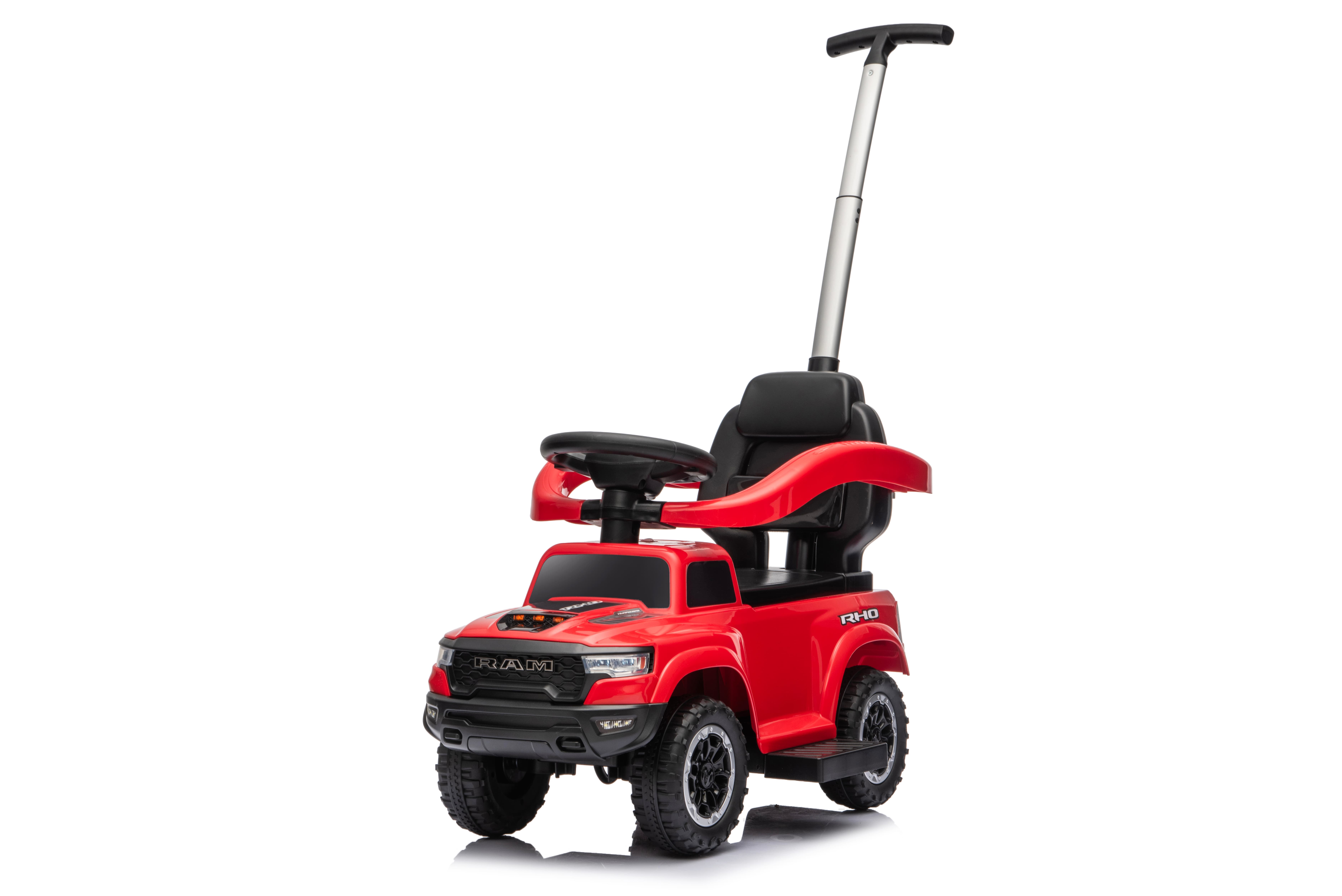 Officially Licensed RAM 1500 Kids Push Car, 3-in-1 Toddler Ride-on Sliding Car with Parent Handle & Safety Guardrail