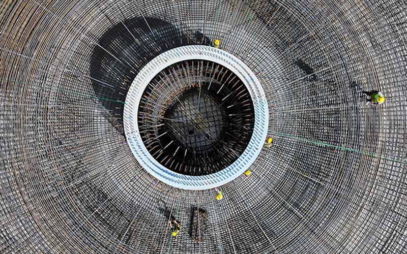 The foundation pouring of the largest onshore wind power project has been completed