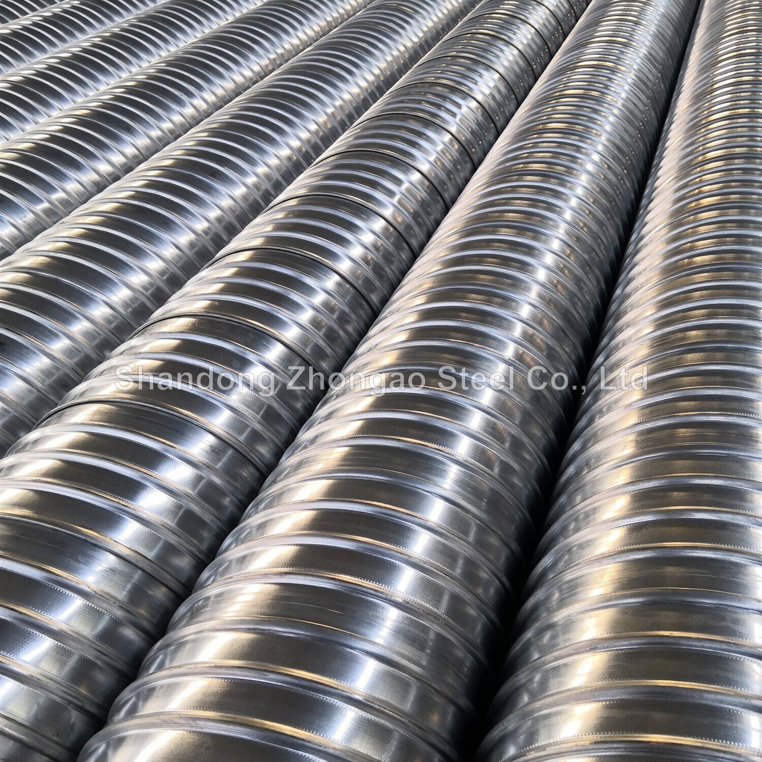Galvanized corrugated pipe