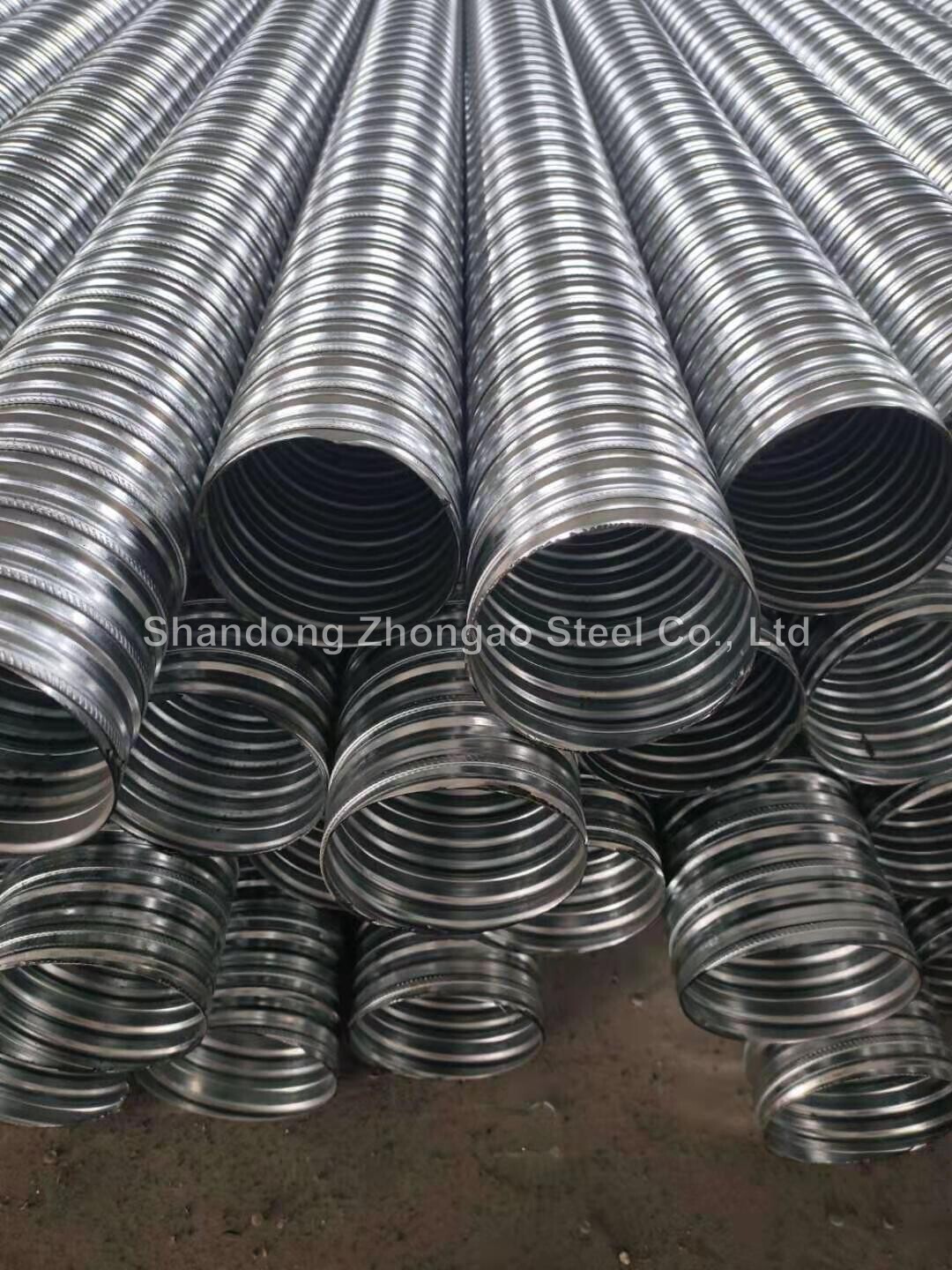Galvanized corrugated pipe