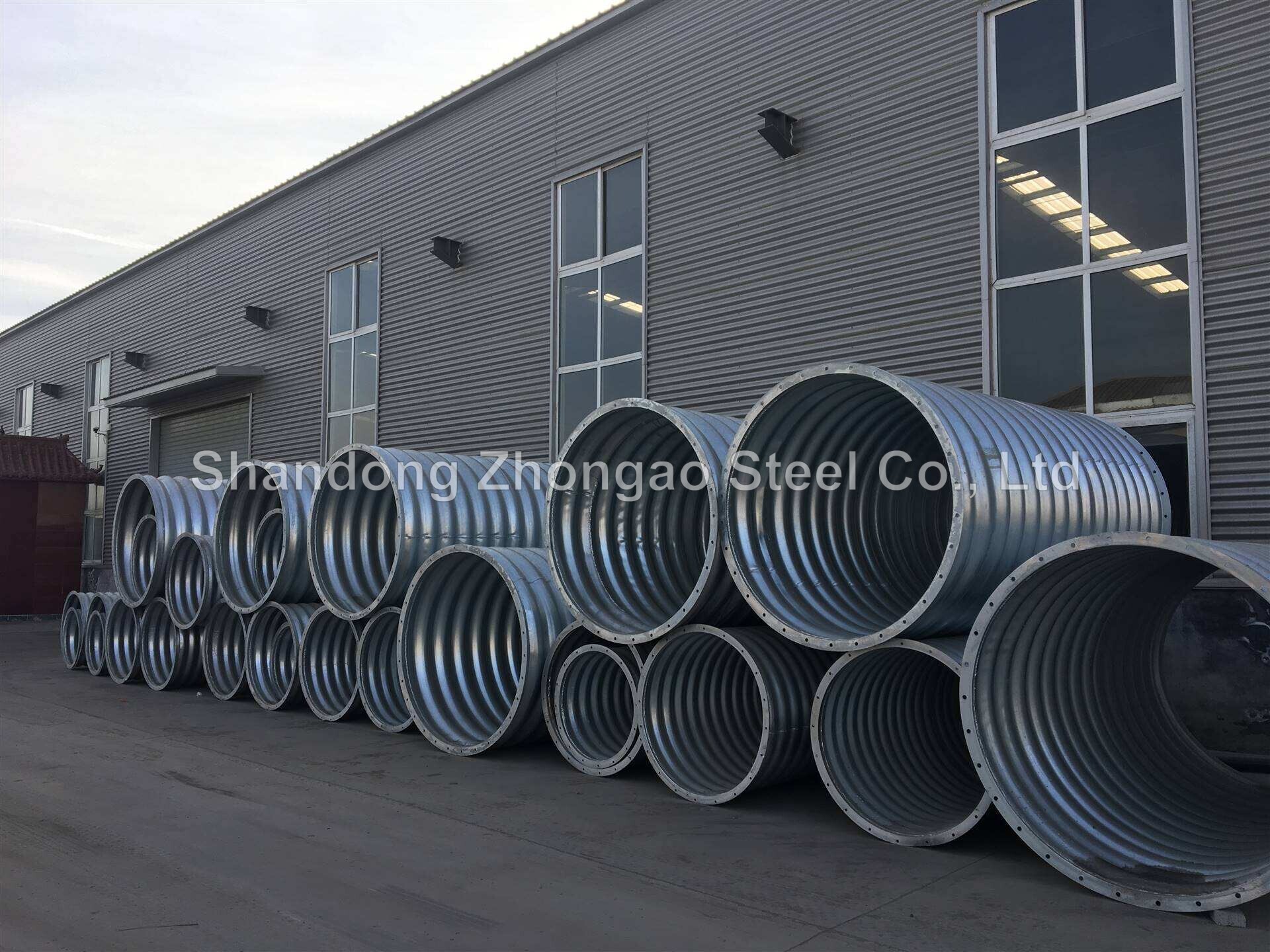 Galvanized corrugated pipe