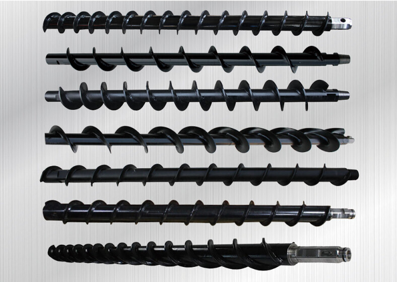 Spiral geological drill rod