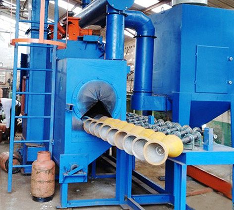 LPG cylinder shot blasting machine