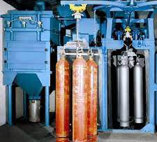 LPG cylinder shot blasting machine