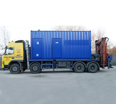 Container sand blasting room