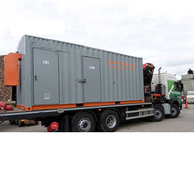 Container sand blasting room