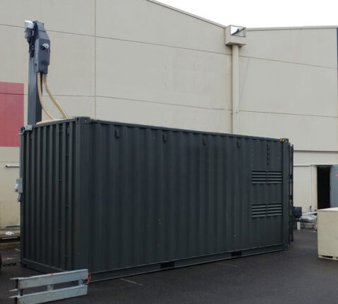 Container sand blasting room