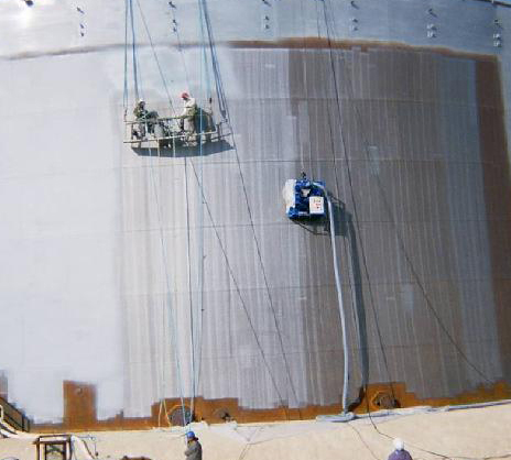 Vertical mobile shot blasting machine 