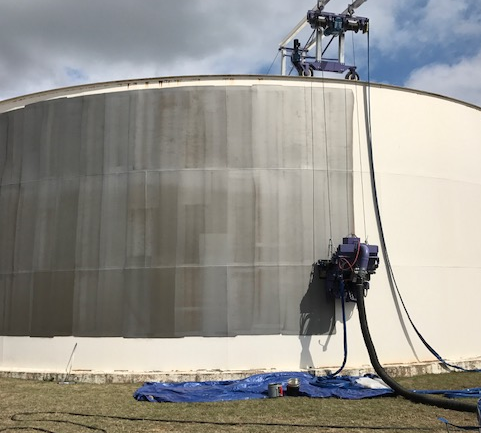 Vertical mobile shot blasting machine 