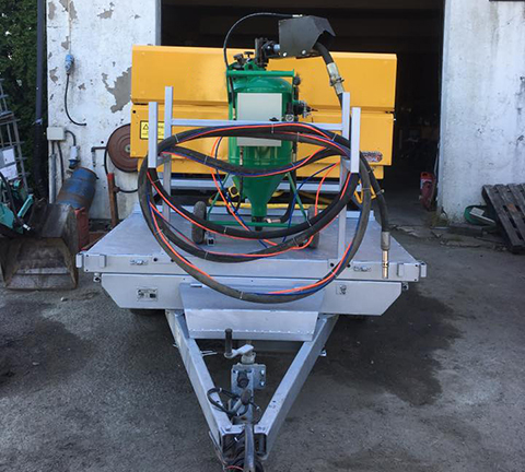 Mobile dustless blasting system(double tank)