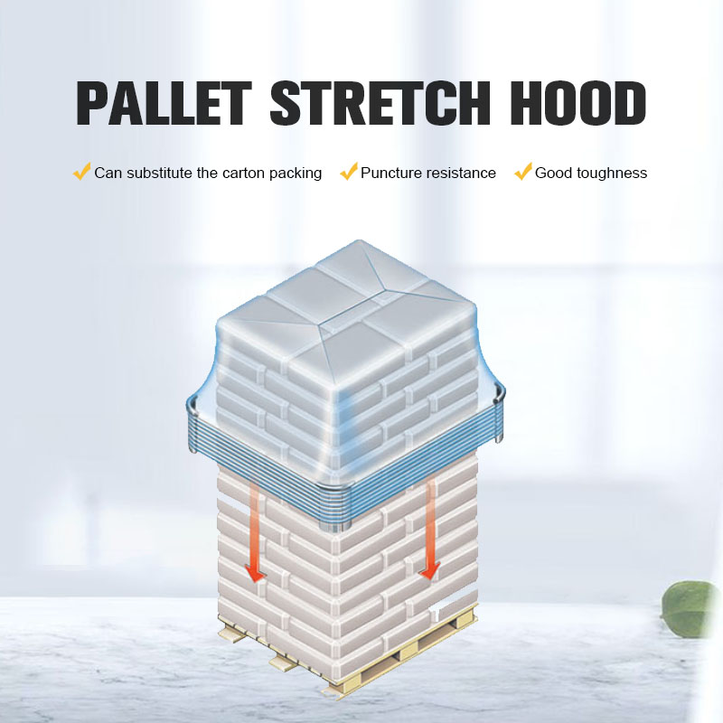 Plastic Stretch Hood Film Wrapping Plastic Roll for Pallet Packaging