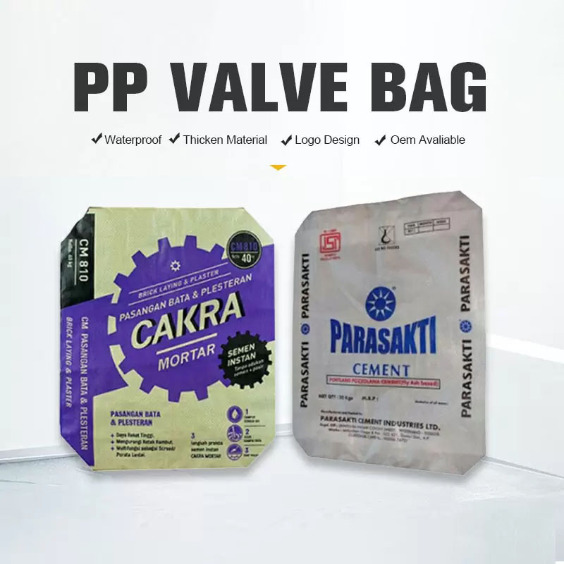 Custom Logo Water Resistant PP Valve Cement Bags
