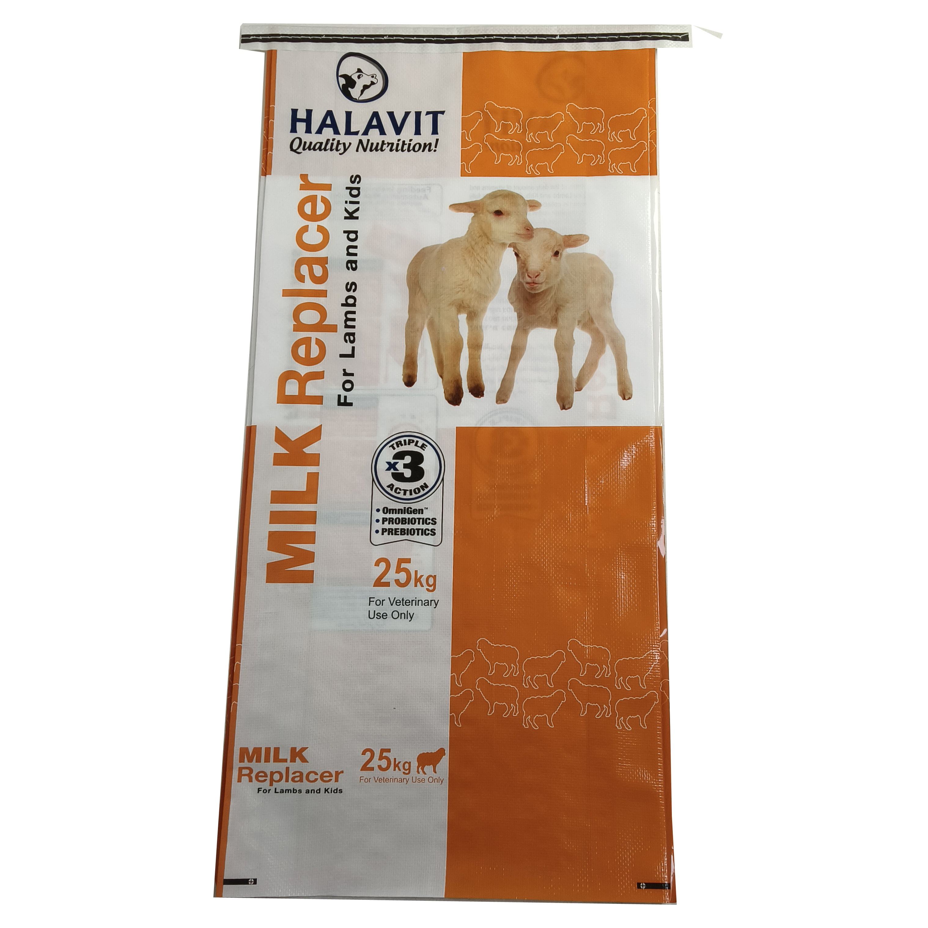 Factory Bopp pp laminated woven feed bag poultry nutrition packing sack 