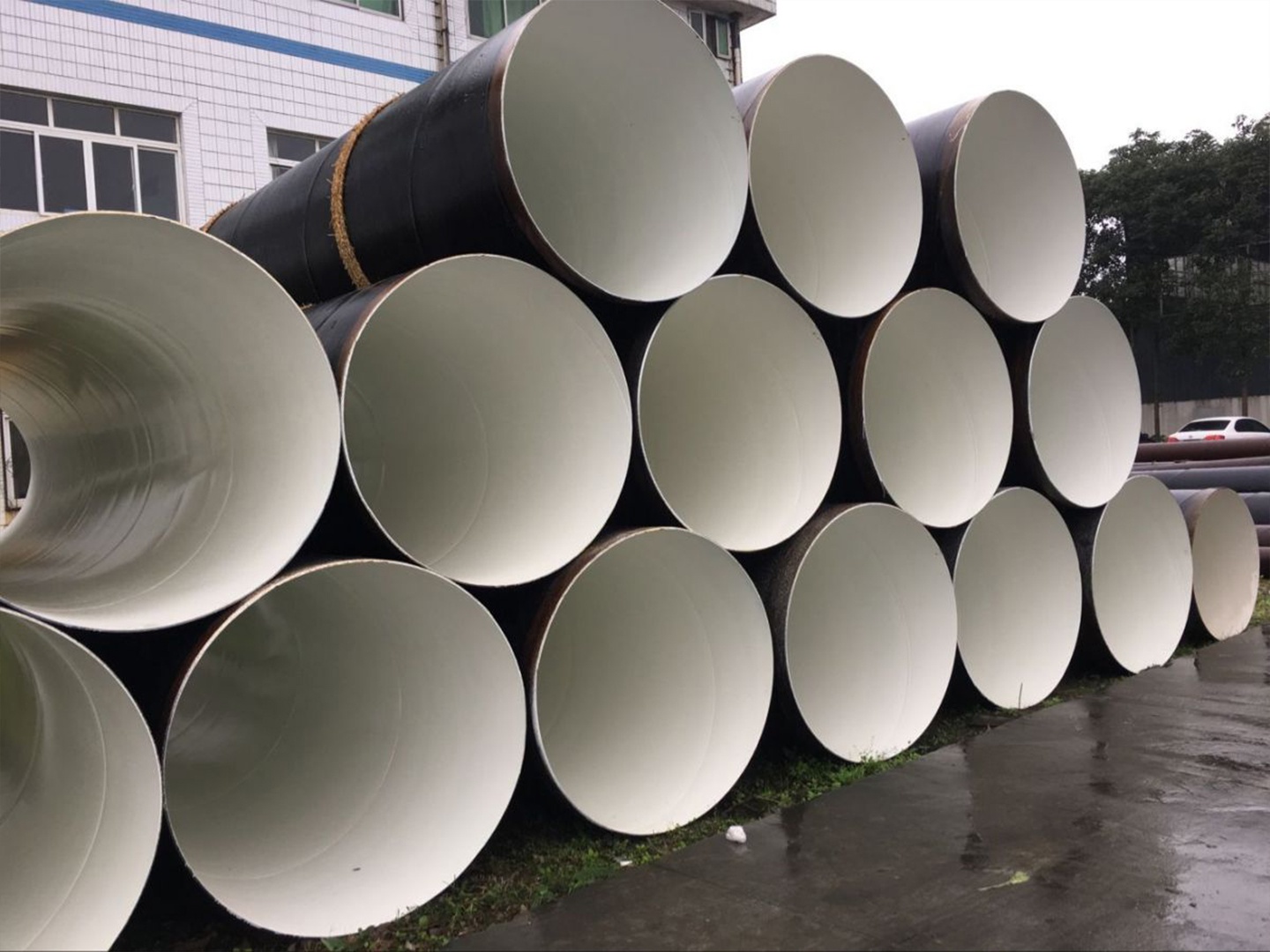 Heavy Wall Spiral Welded Steel Tubing PE Coated