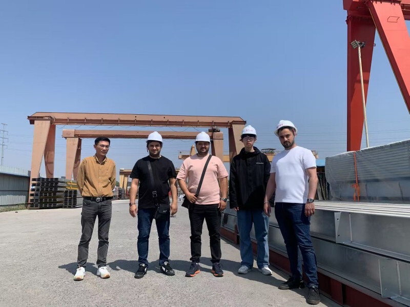 Customers from Azerbaijan visited the factory for a indoor stadium project