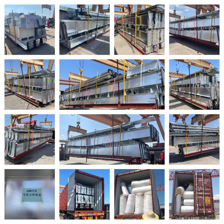 A part of a steel structure workshop project to Mauritius (10 pallets) was loaded into a container and shipped today.