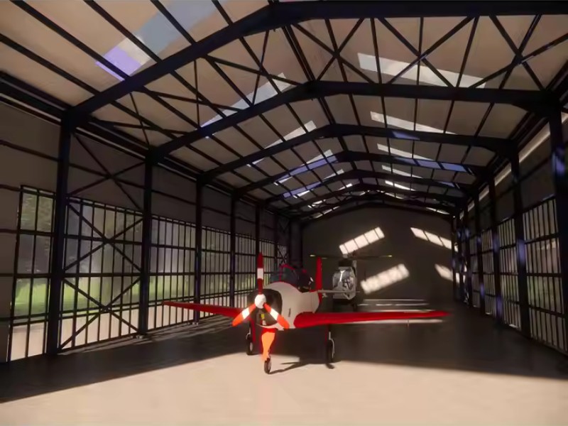 High-Strength Steel Structure Hangar with Long Service Life