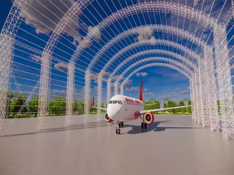High-Strength Steel Structure Hangar with Long Service Life