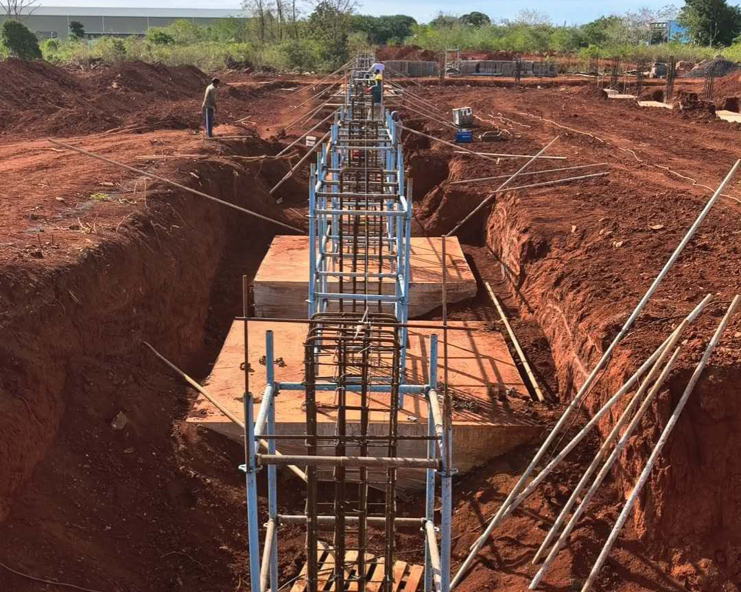 Accelerating Construction Progress (2) Smooth Commencement of Foundation Concrete Pouring for Mauritius Industrial Workshop Project, Accelerating Construction Progress
