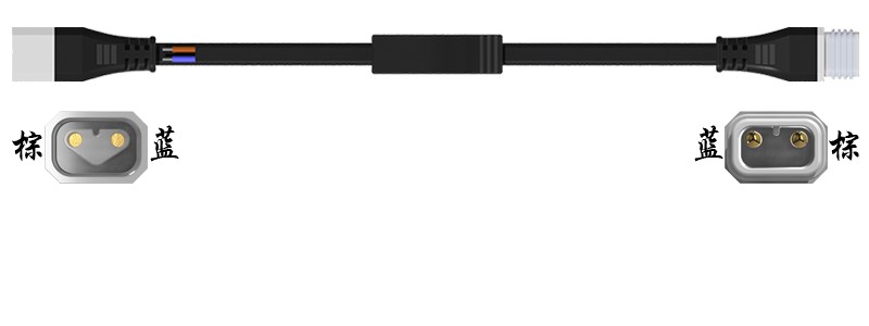 快插中头 2芯3.6-6.8 Y型三通.png 快插中头 2芯3.6-6.8 Y型三通.png