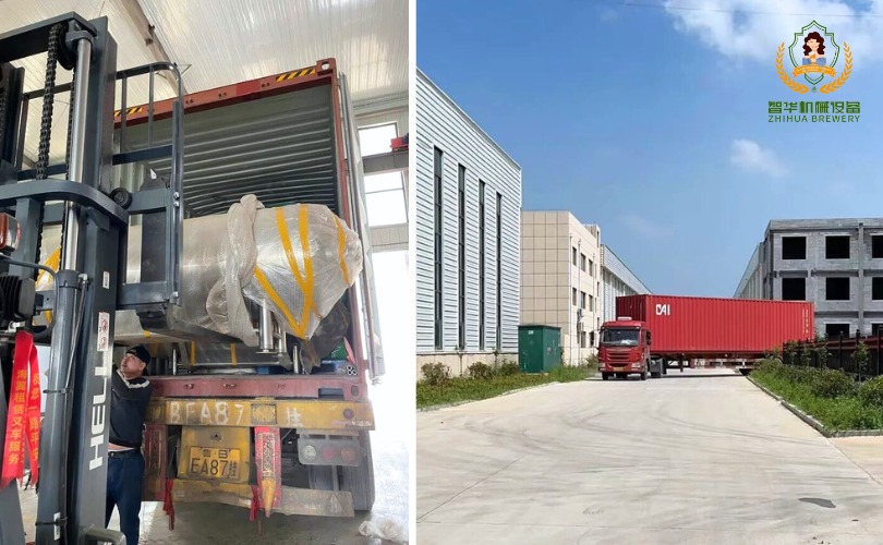 Le conteneur de notre client américain arrive dans notre usine !