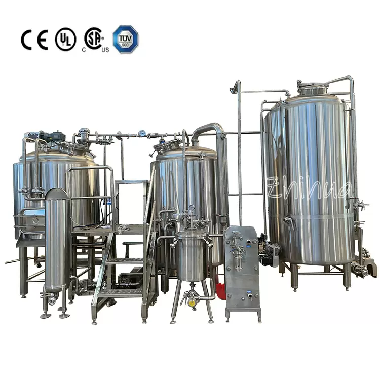 Chauffage à vapeur de brasserie 1000L 1500L 2000L/chauffage à feu direct/chauffage électrique