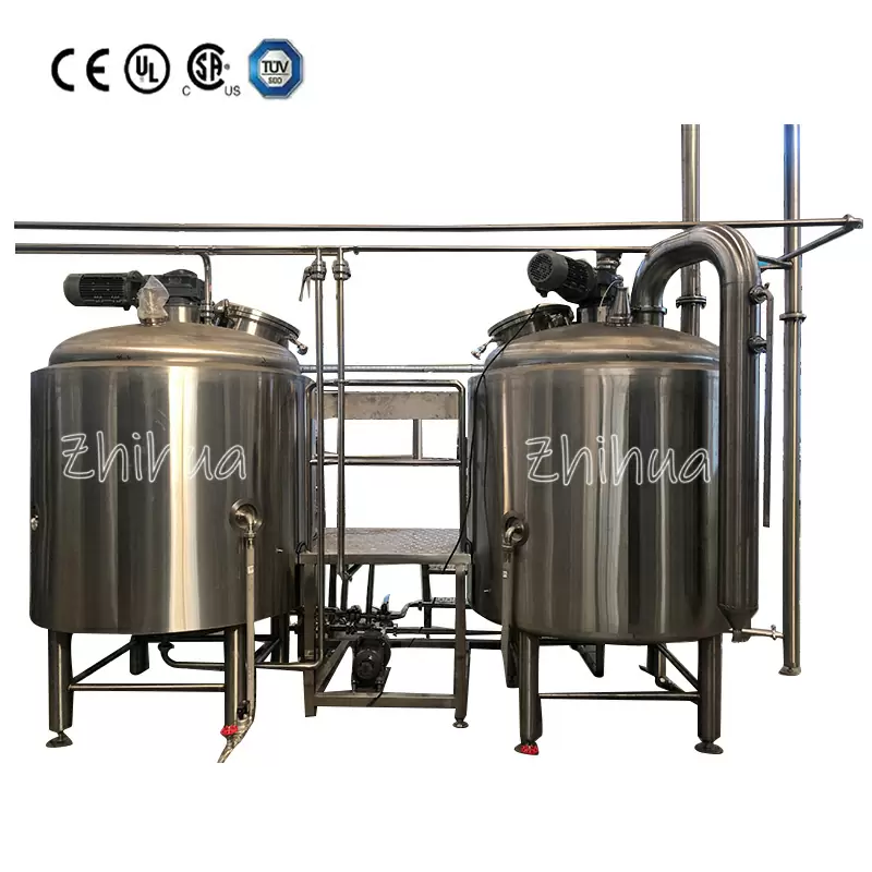 Chauffage à vapeur de brasserie 1000L 1500L 2000L/chauffage à feu direct/chauffage électrique