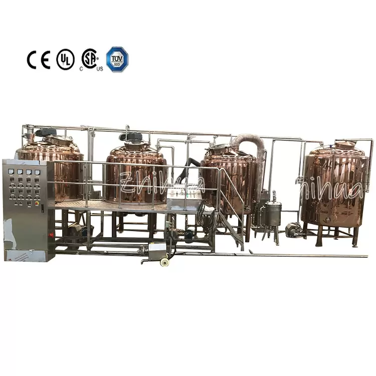 Chauffage à vapeur de brasserie 1000L 1500L 2000L/chauffage à feu direct/chauffage électrique