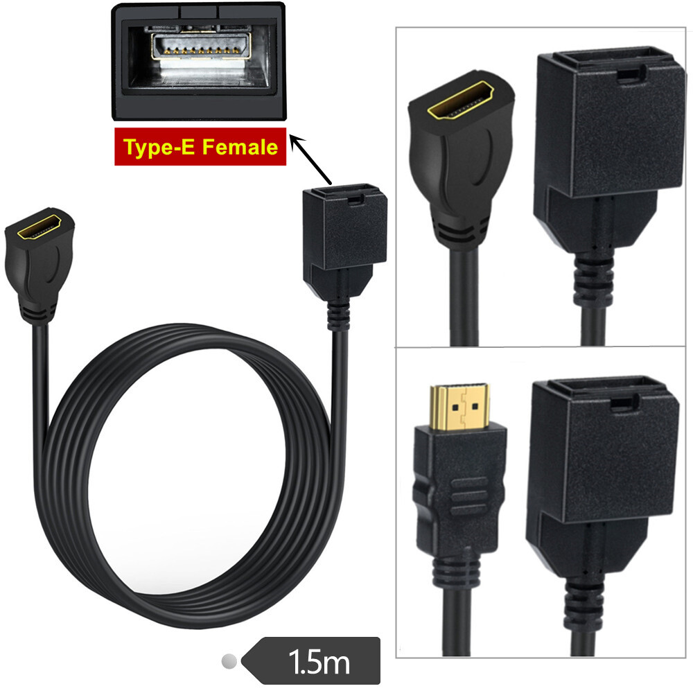 1.5m 5ft  4K HDMI 1.4 Type-E Female to Type A Male Video Audio Cable for Automotive Connection System Grade Connector