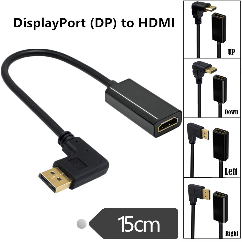DisplayPort (DP) to HDMI Adapter, Gold-Plated Uni-Directional Display Port PC to HDMI Screen Converter (Male to Female) Compatible with HP, Dell, Lenovo, NVIDIA, AMD & More, Passive,