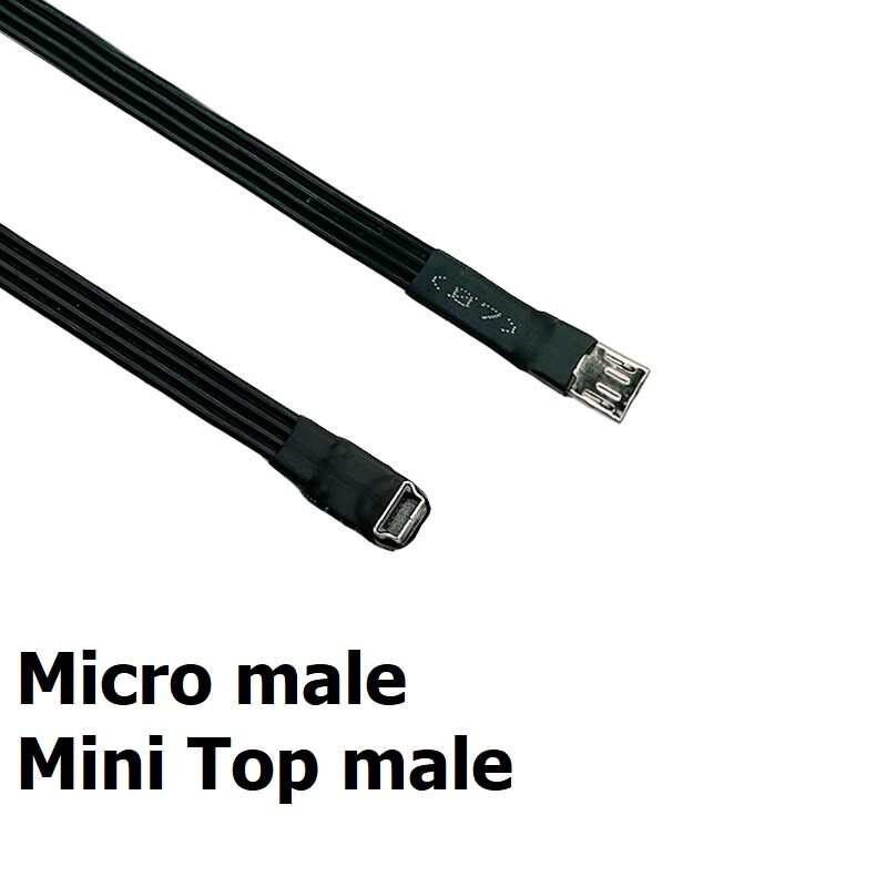 Manufactory Ultra Thin Mini USB Cable with 90 Degree Bend Compact FPC Micro USB Cable - 90 Degree Mini Angle