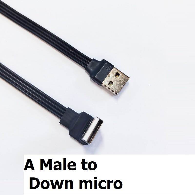 Thin Flat FPC USB Cable - 90 Degree Elbow Design  Flexible Flat USB CABLE - 90 Degree Elbow Extension
