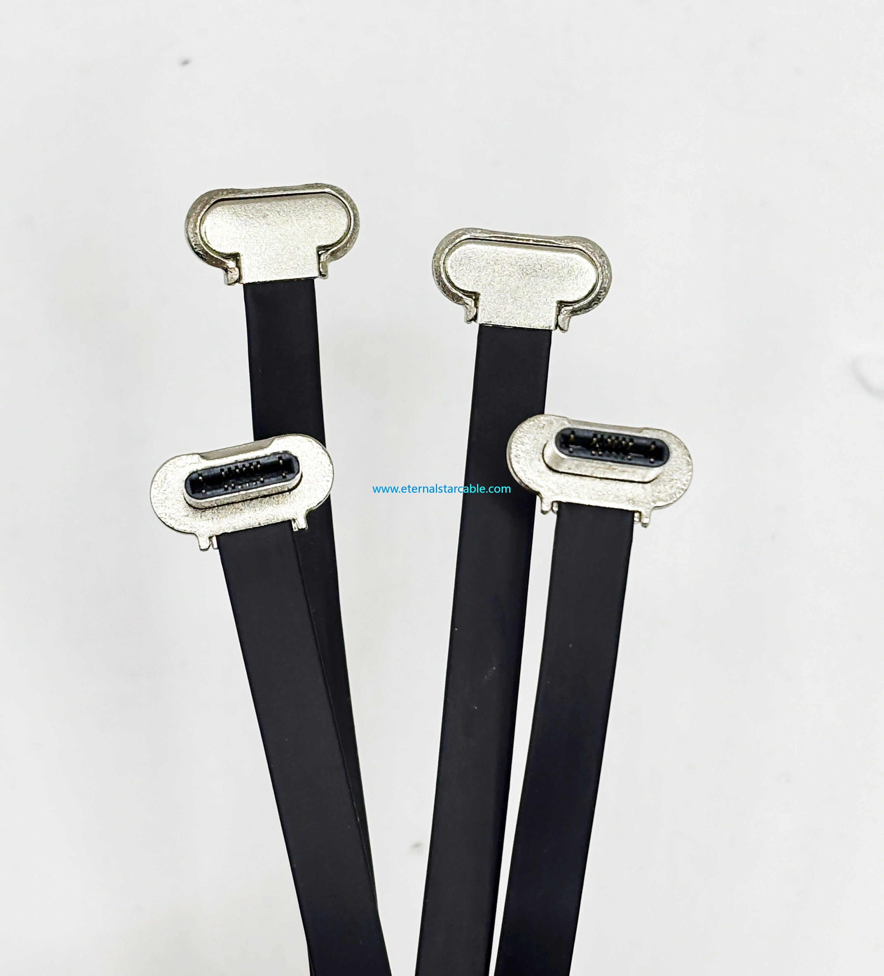 Eternalstarcable Short USB 3.1 C  Cable 3A Fast Charging10Gbps USB C to A FPC Cable Low profile Flat Ribbon Type C 2.0 3.1 3.2 Version Option