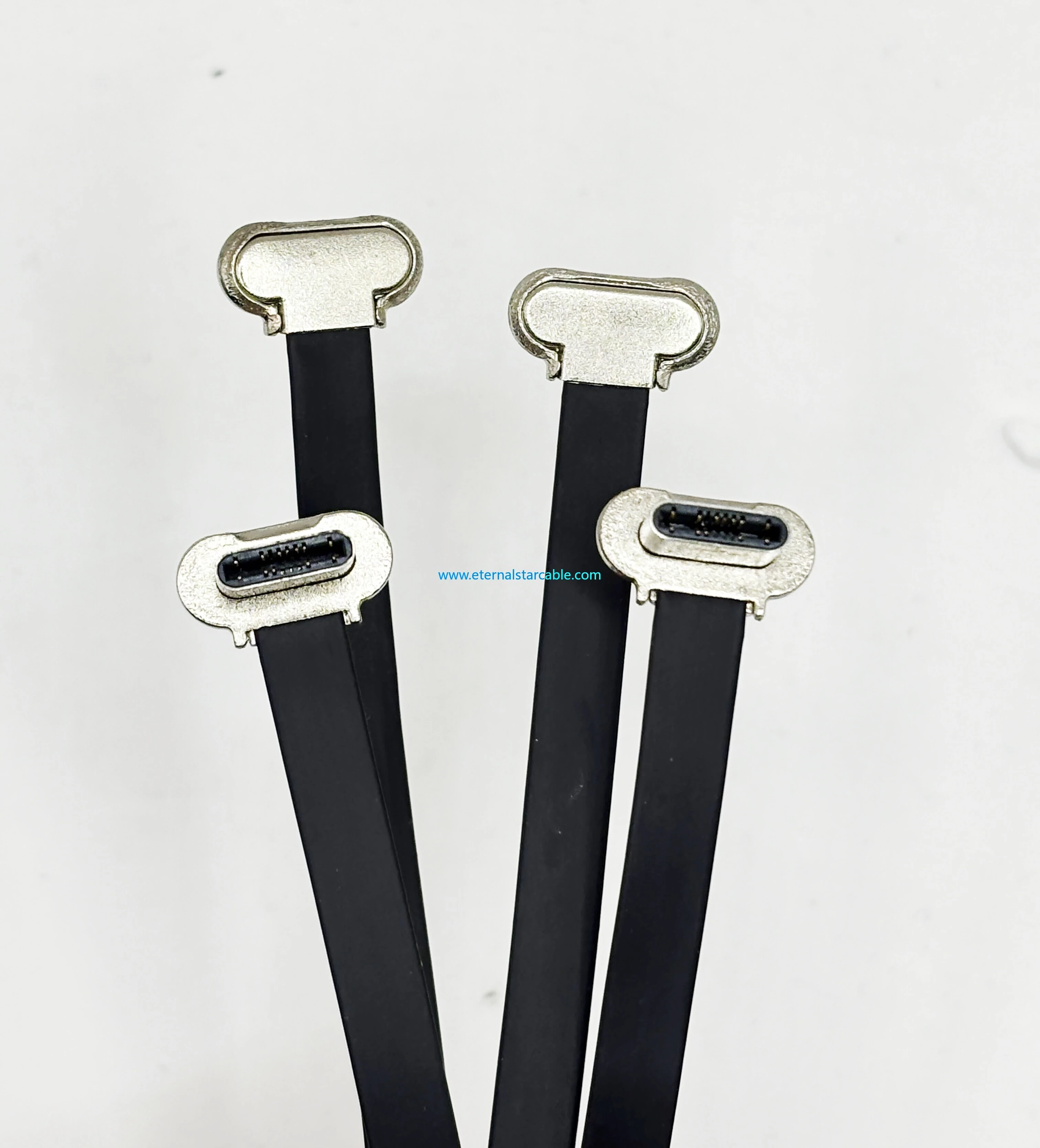 Eternalstarcable Short USB 3.1 C  Cable 3A Fast Charging10Gbps USB C to A FPC Cable Low profile Flat Ribbon Type C 2.0 3.1 3.2 Version Option