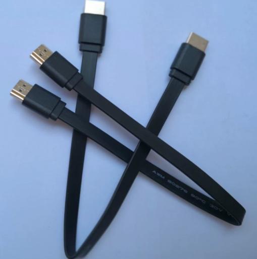 ETERNALSTAR 30cm/1ft HDMI Cable for Audio Video HDTV TV PS3 Full HD Short HDMI Male to Male Plug Flat Cable Cord Black