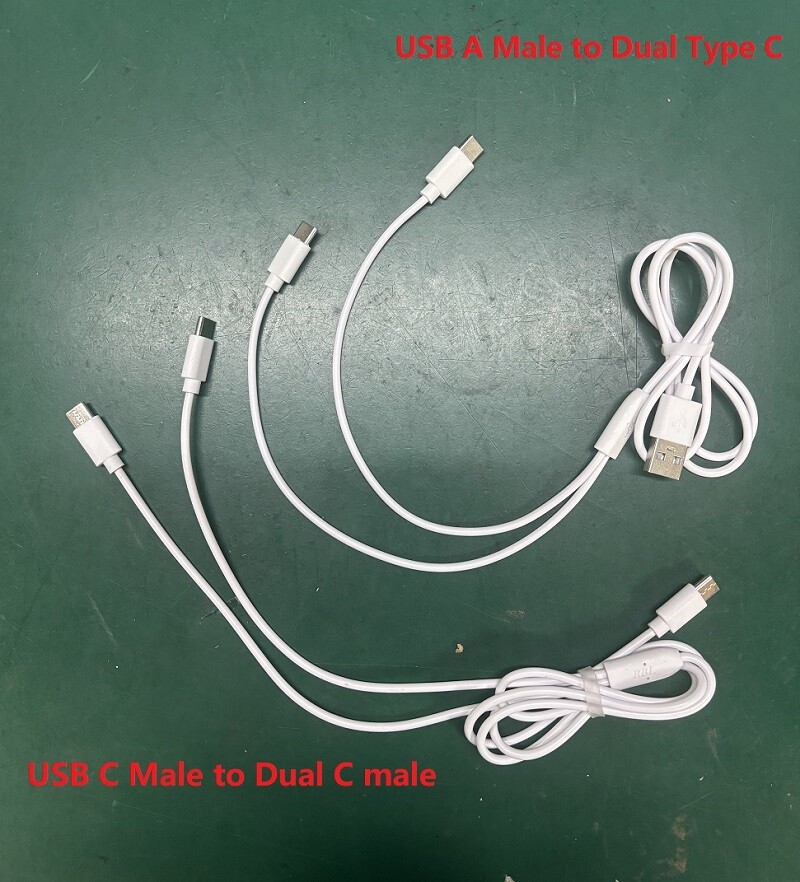 USB C Splitter，2 in 1 USB C Headphone and Charger Adapter USB C Splitter Multi Charging Cable, Dual Type C Charger Cord,