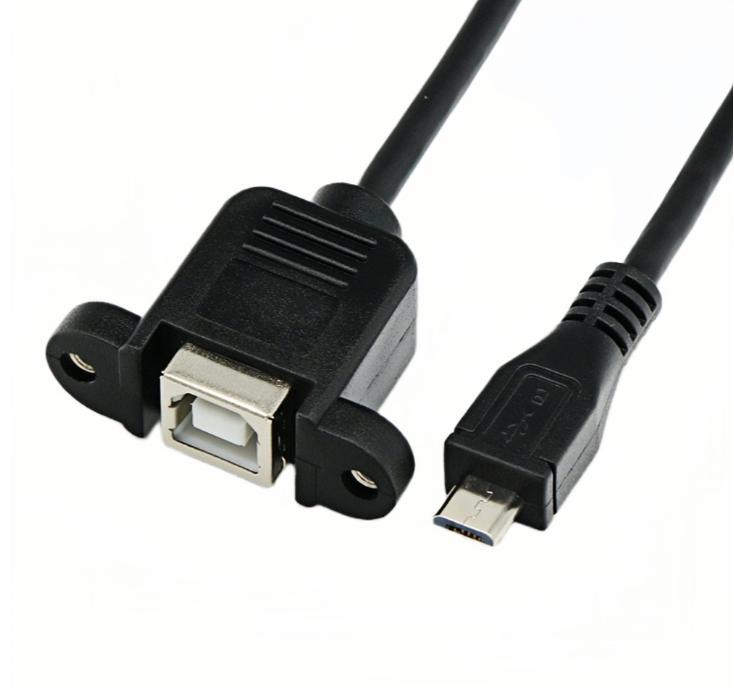 ETERNALSTAR USB Type B Female Panel Mount to Micro Male Extension Cable