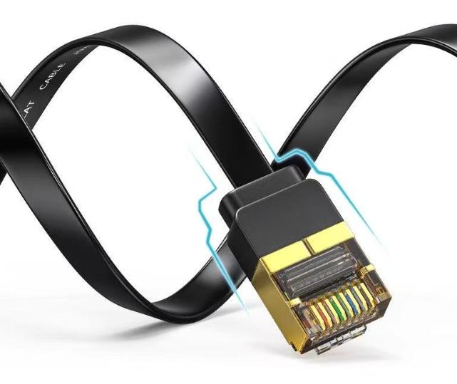 Eternalstar Cable Cat8 Flat Ethernet Cable RJ45 LAN Cable 40Gbps 2000MHz Short Length 20cm